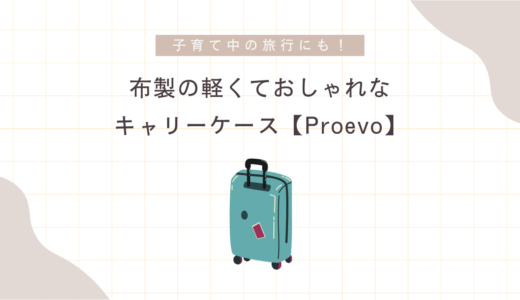 子育て中の旅行にも！布製の軽くておしゃれなキャリーケース【ソフトキャリーケース Proevo レビュー】